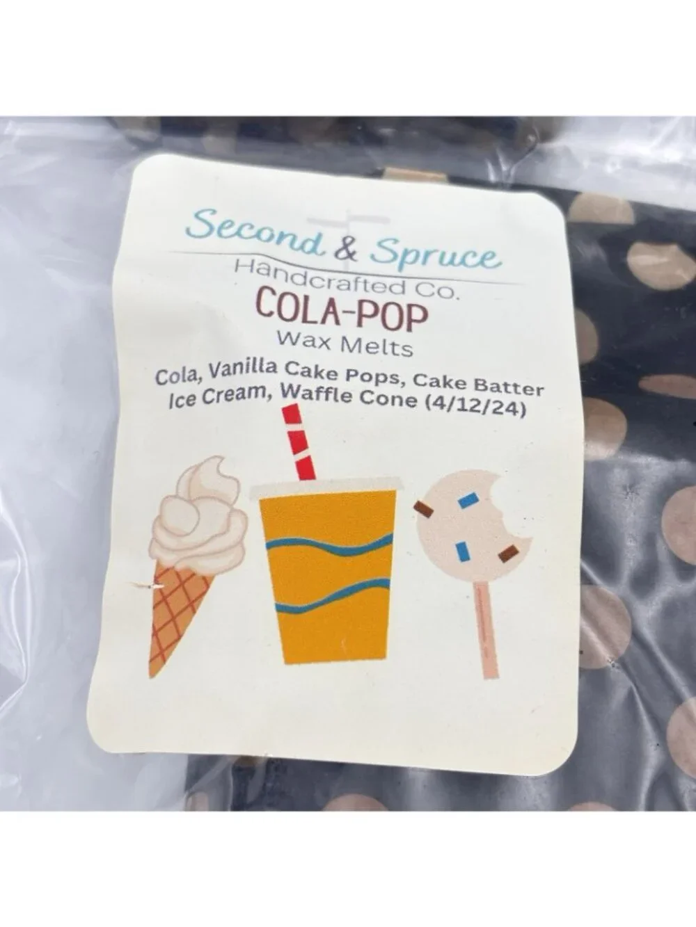 4 Second & Spruce Vendor Wax Melt Mini Cakes Gourmand Coffee Cola Cookie Jam